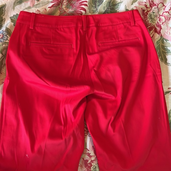 RALPH LAUREN Size 8 Stretchy Cotton Blend Vivid Red Pants Cozy Valentine $119NEW - Picture 11 of 16